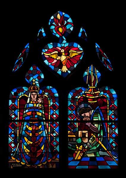 Vue d'ensemble de la baie 6 : Vierge à l'Enfant et saint Louis.