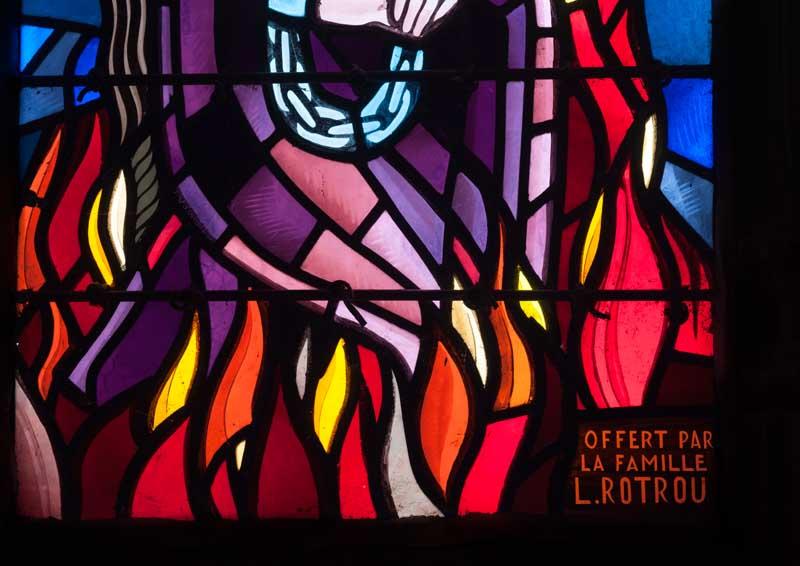 Détail de la mention de donation de la baie 7.