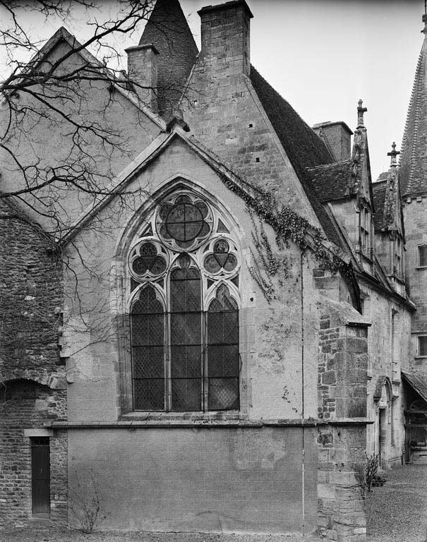 Elévation extérieure du chevet de la chapelle (photo prise en 1969).