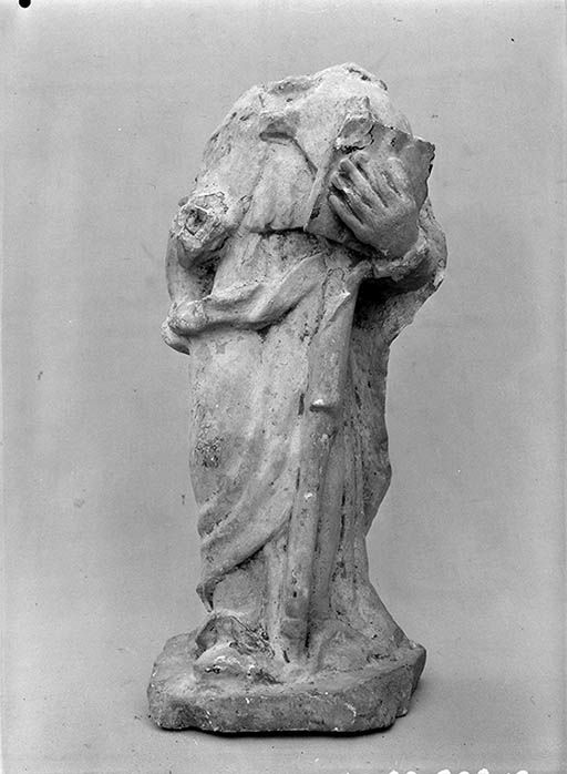 Statuette : saint évêque au livre