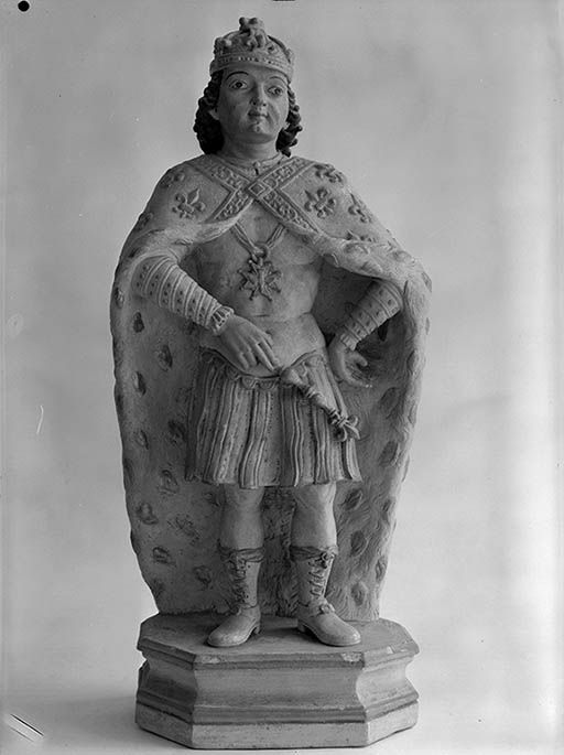 5 statues : Saint Eloi, saint Louis, sainte Barbe, sainte Brigitte de Suède, sainte Marguerite et groupe sculpté : saint Nicolas ressuscitant les trois petits clercs