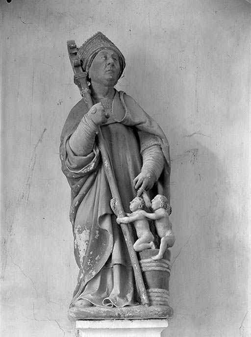 Groupe sculpté : Saint Nicolas ressuscite les trois petits clercs