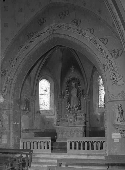 Vue d'ensemble du décor de la chapelle de la Vierge