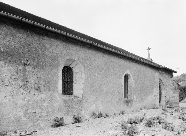 Elévation gauche de la nef.