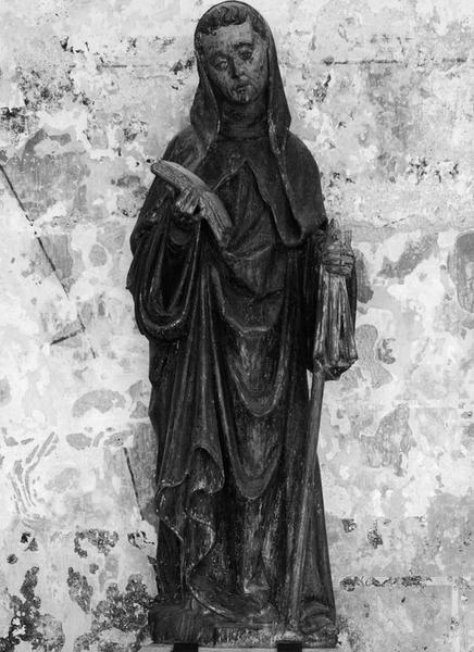 Statue (petite nature) : saint abbé