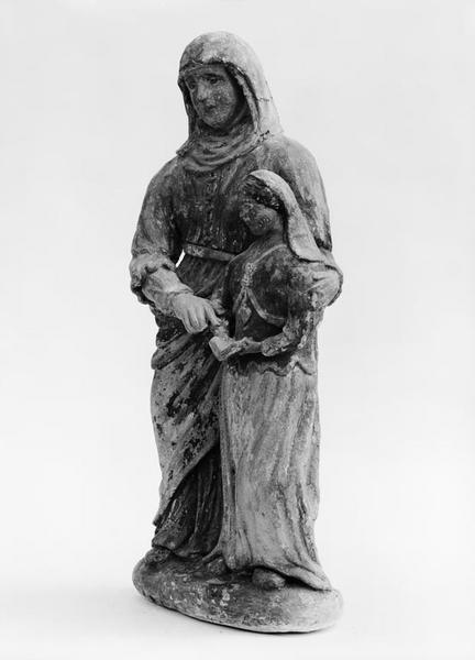 Groupe sculpté : Education de la Vierge