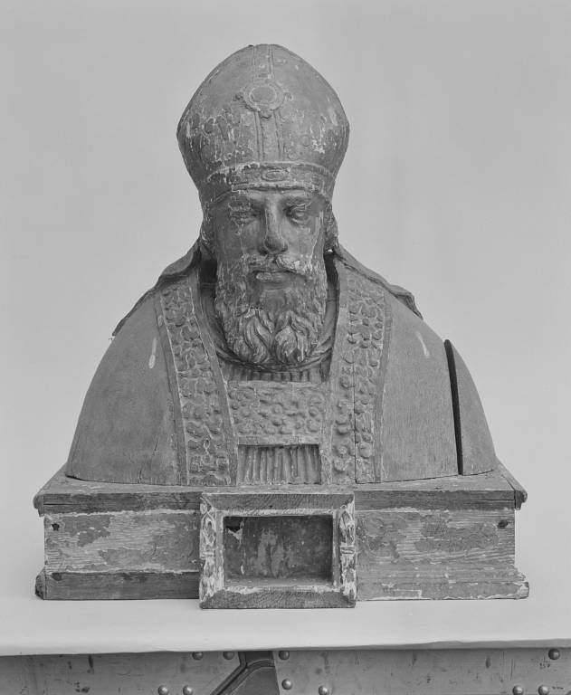 Saint évêque : face.