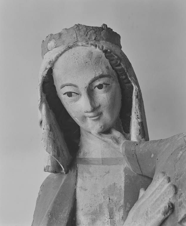 Détail : visage de la Vierge.