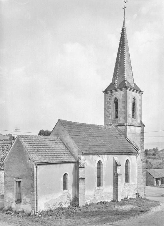 Chevet et élévation gauche.