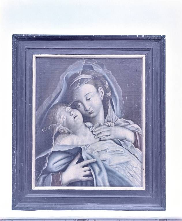 Tableau : Vierge à l'Enfant.