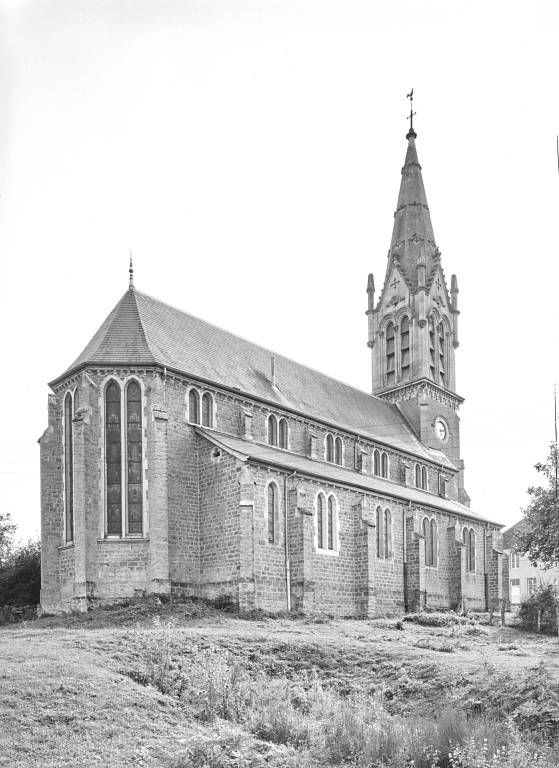 Abside et élévation gauche.