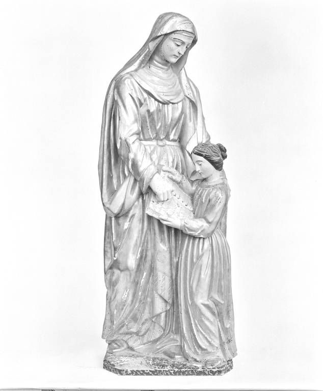 Groupe sculpté : Education de la Vierge