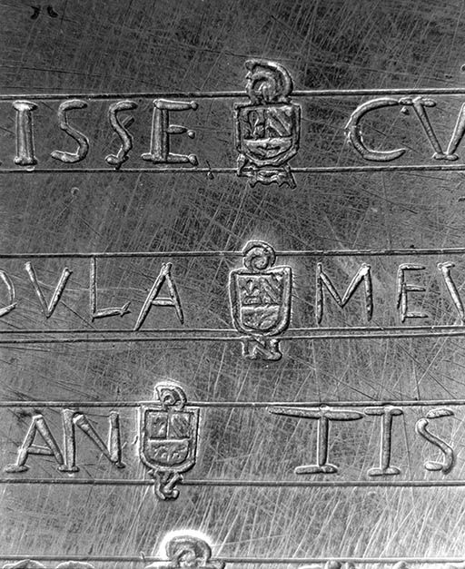 Détail : poinçons de Blaise Curdennée, Nicolas Meuderect et Jean Tisserand.