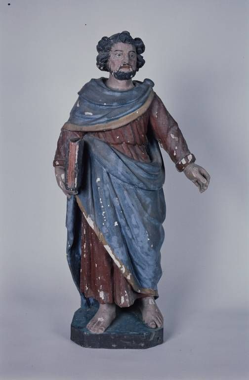 Ensemble d'une statue et d'un groupe sculpté : saint Pierre et saint Roch