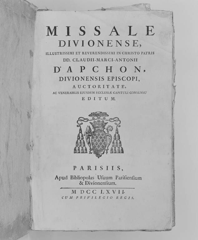 Livre : missel à l'usage du diocèse de Dijon (Missale divionense)