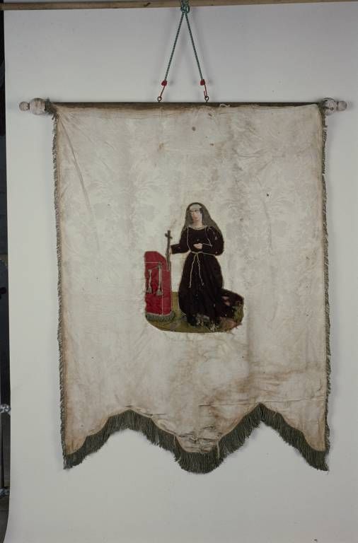 Bannière de procession : sainte Pélagie.