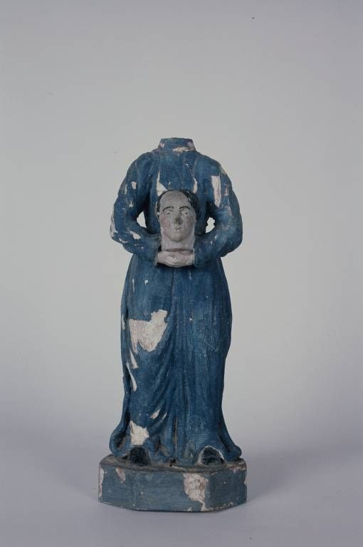 Statuette et groupe sculpté : saint Symphorien et Education de la Vierge