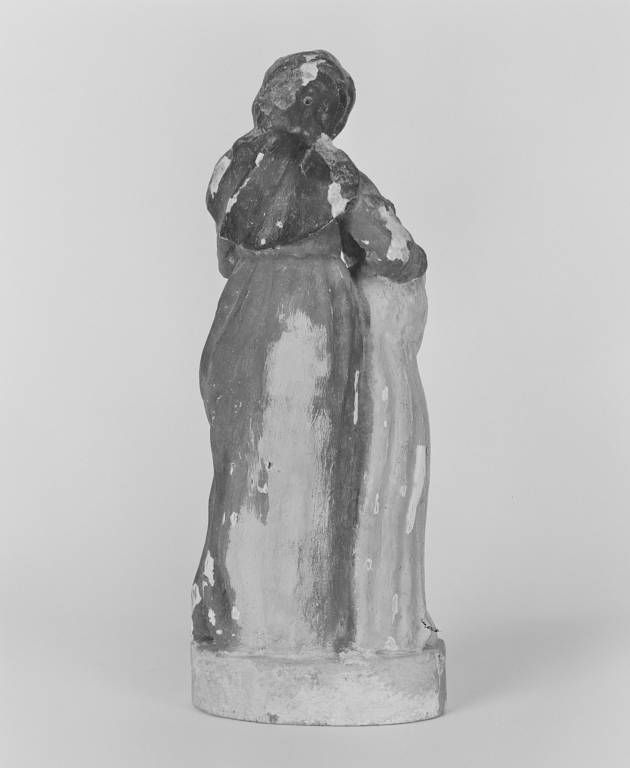 Groupe sculpté : Education de la Vierge, revers.