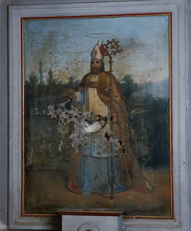 Tableau d'autel : saint Blaise