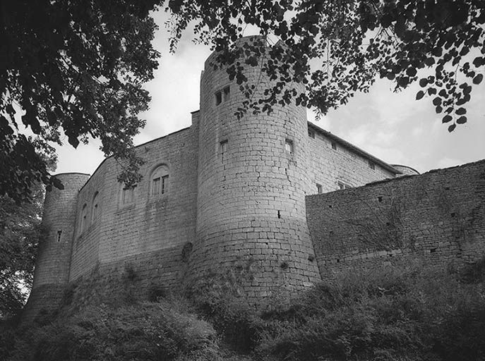 Courtine nord-ouest du donjon.