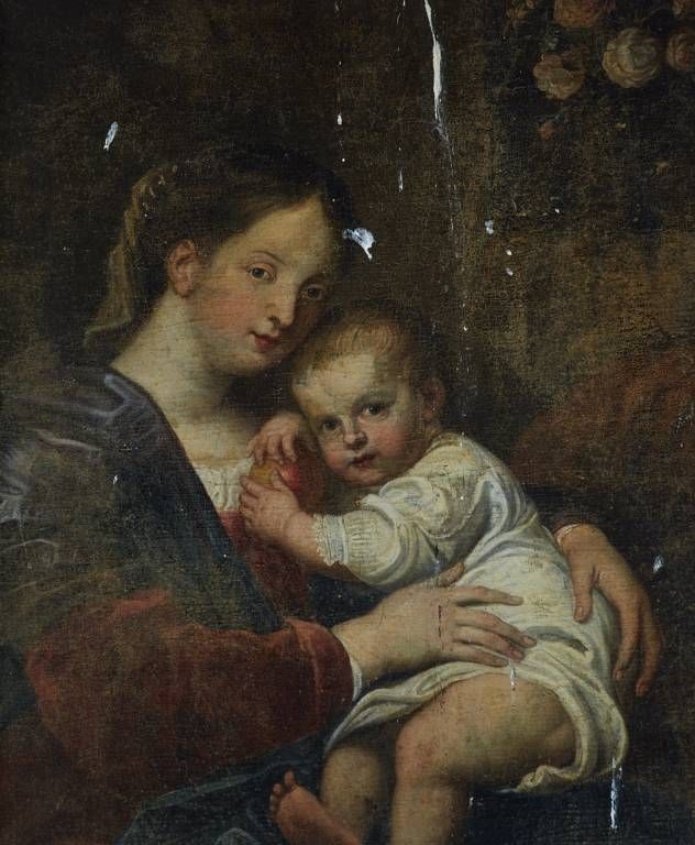 Détail : Vierge et Enfant.