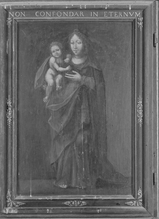 Volet droit, revers : Vierge à l'Enfant.