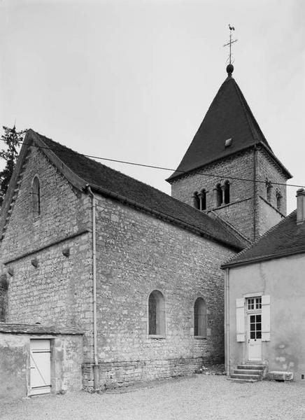 Façade et élévation droite de la nef