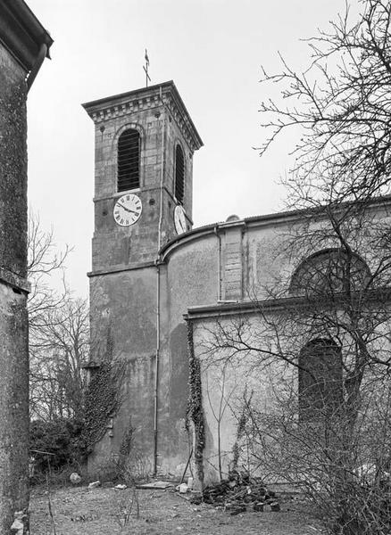 Elévation gauche : choeur et clocher.