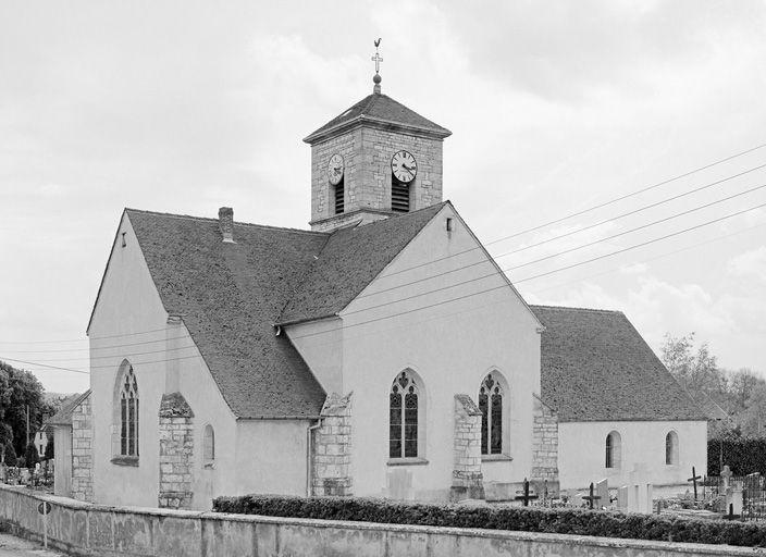 Chevet et élévation gauche.