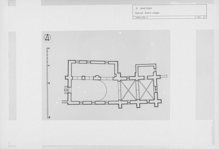 Plan (relevé A. MORELIERE. 1984)