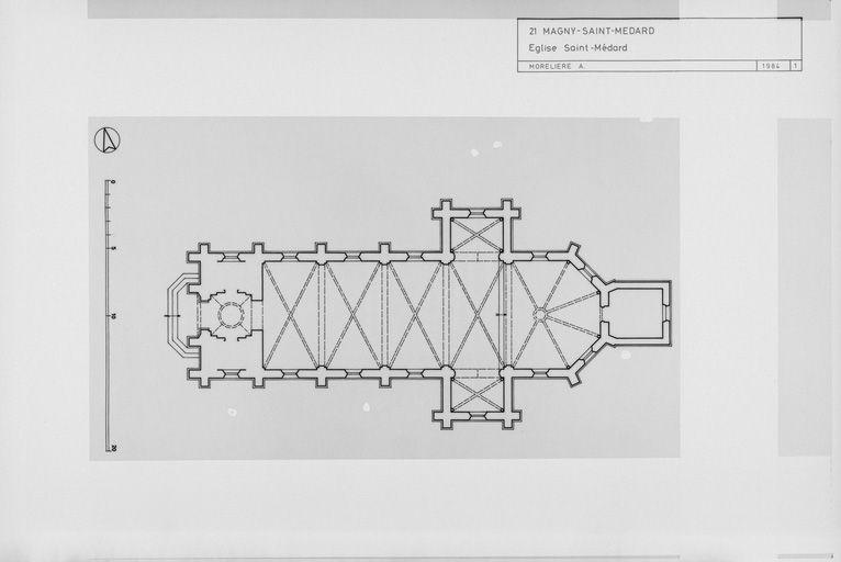 Plan (relevé A. MORELIERE. 1984).