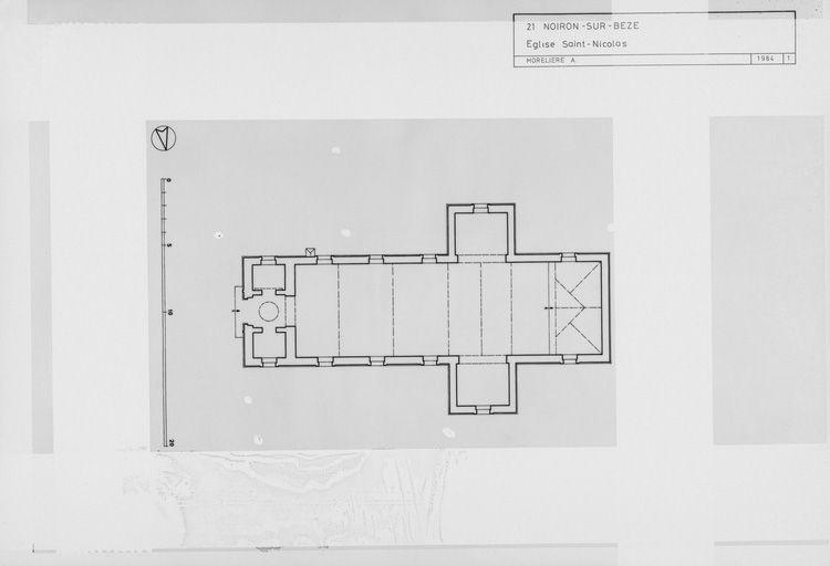 Plan (relevé A. MORELIERE. 1984).