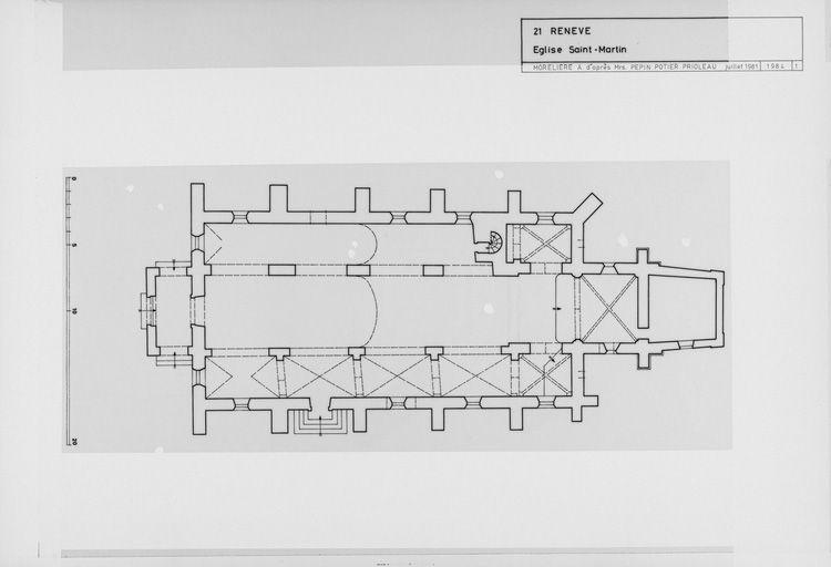 Plan (relevé A. MORELIERE, 1984)