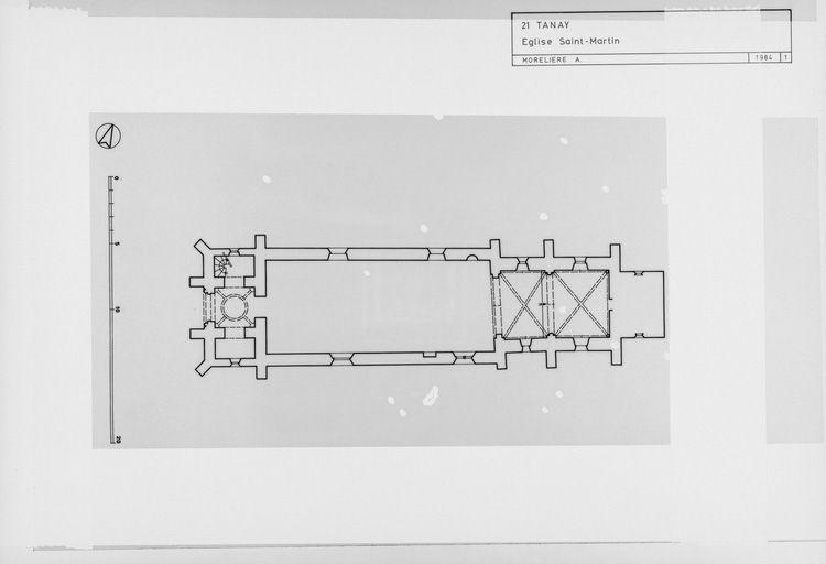 Plan (relevé A. MORELIERE. 1984).