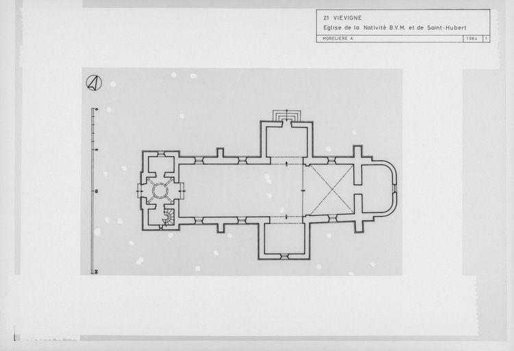 Plan (relevé A. MORELIERE. 1984).