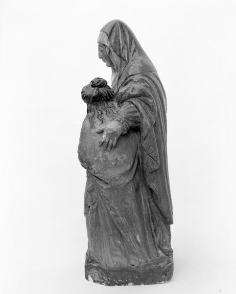 Groupe sculpté (statuette) : l'Education de la Vierge