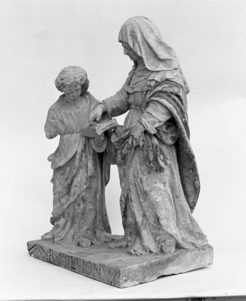 Groupe sculpté : l'Education de la Vierge