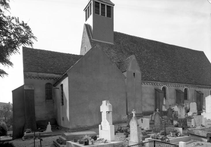 Elévation gauche, choeur et sacristie