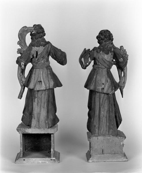 2 statuettes (en pendant) : les anges