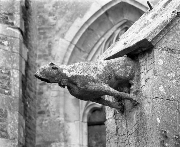 Gargouille sur le contrefort gauche de la chapelle droite.