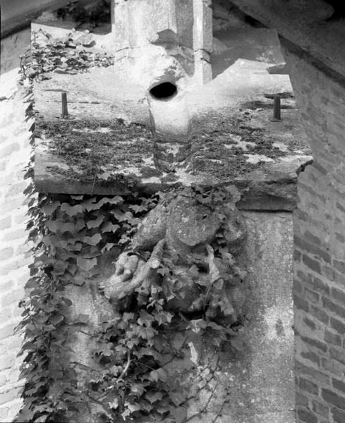 Gargouille (?) sur le contrefort gauche de la chapelle gauche.