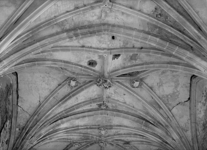 Chapelle de l'ancien château : voûte de la 3e travée de la nef.