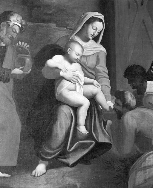 La Vierge et l'Enfant, détail