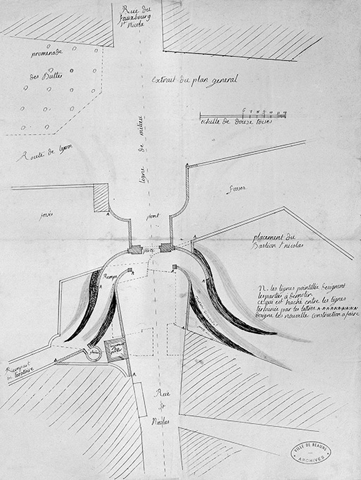 Ancienne porte médiévale Saint-Nicolas [plan-masse].