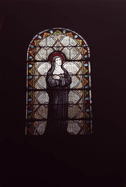 Vitrail : sainte Jeanne de Chantal.