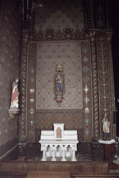 Mur postérieur du bras gauche du transept.