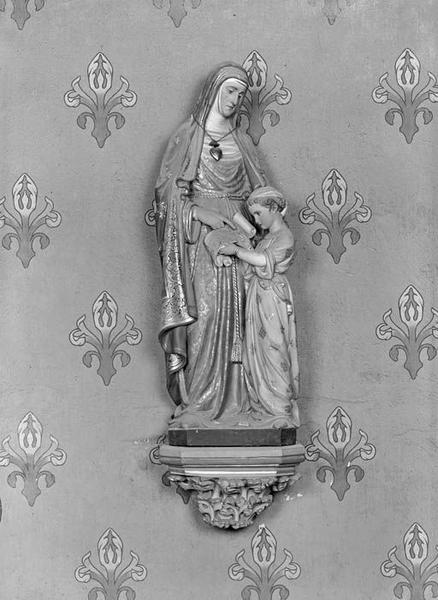 Groupe sculpté (petite nature) : Education de la Vierge (2)