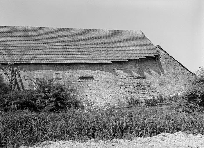 Remise, mur postérieur, vue prise du sud