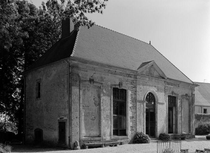 Orangerie, élévation antérieure et mur gauche