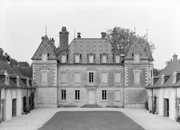 Bâtiment principal, élévation antérieure, vue axiale.